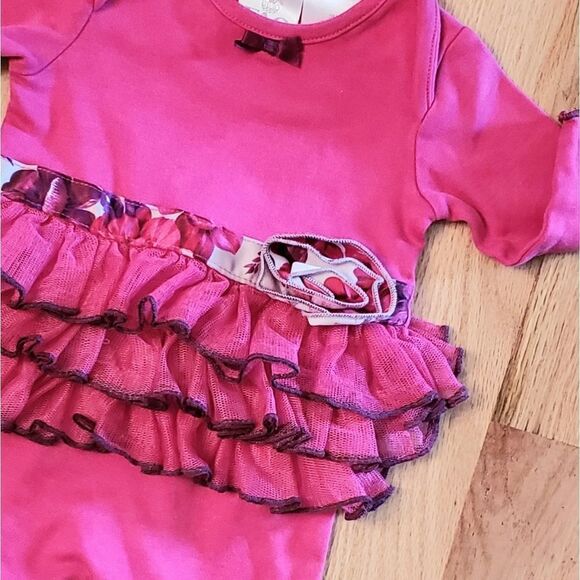 FAO Swartz Tutu Ruffle Hot Pink Romper - Picture 2 of 6